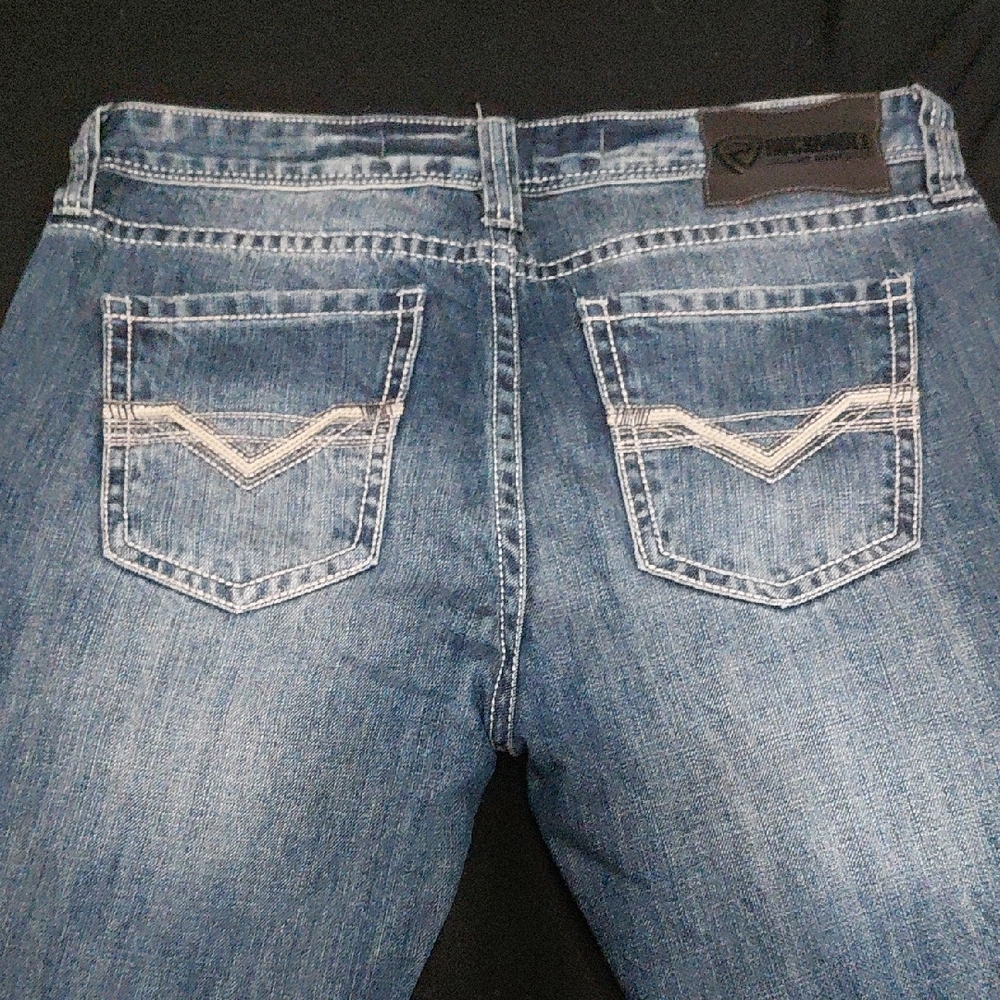 Rock & Roll Denim Men's Bootcut Jeans - Classic Blue - Picture 3 of 4